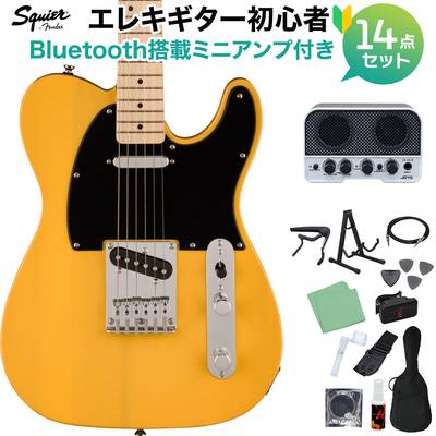 Squier by Fender SONIC TELECASTER Butterscotch Blonde エレキギター初心者14点セット【Bluetooth搭載ミニアンプ付き】 テレキャスター スクワイヤー / スクワイア 
