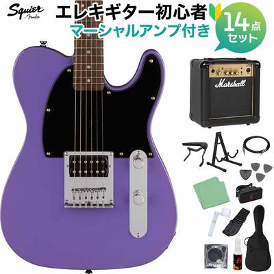 Squier by Fender SONIC ESQUIRE Ultraviolet エレキギター初心者14点セット【マーシャルアンプ付き】 エスクァイア スクワイヤー / スクワイア 