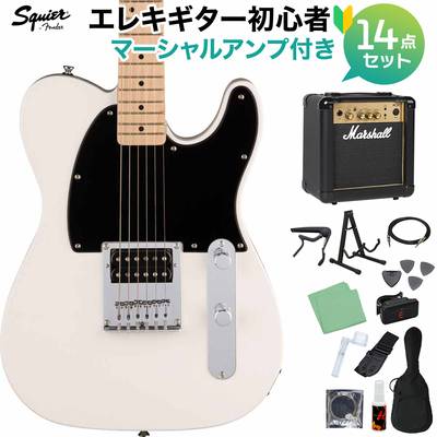 Squier by Fender SONIC ESQUIRE Arctic White エレキギター初心者14点セット【マーシャルアンプ付き】 エスクァイア スクワイヤー / スクワイア 