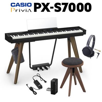 【5/6迄 4000円相当ヘッドホンプレゼント！】 CASIO PX-S7000 BK ブラック 電子ピアノ 88鍵盤 専用スツール・ヘッドホンセット カシオ PXS7000 Privia プリヴィア【配送設置無料・代引不可】