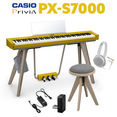 CASIO PX-S7000 HM ハーモニアスマスタード 電子ピアノ 88鍵盤 専用スツール・ヘッドホンセット カシオ PXS7000 Privia プリヴィア【配送設置無料・代引不可】