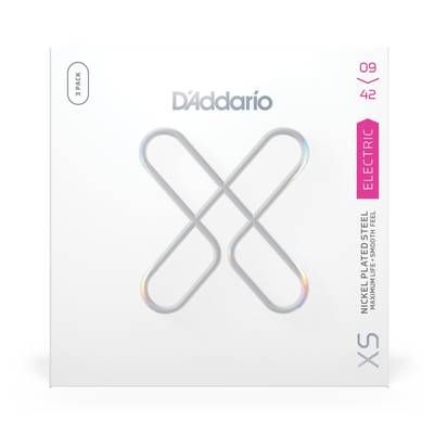 D'Addario XS ニッケルラウンドワウンド スーパーライト 009-042 XSE0942-3P ダダリオ エレキギター弦 3パックセット