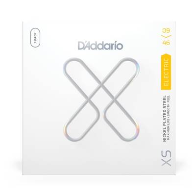 D'Addario XS ニッケルラウンドワウンド スーパーライト トップレギュラーボトム 009-046 XSE0946-3P ダダリオ エレキギター弦 3パックセット