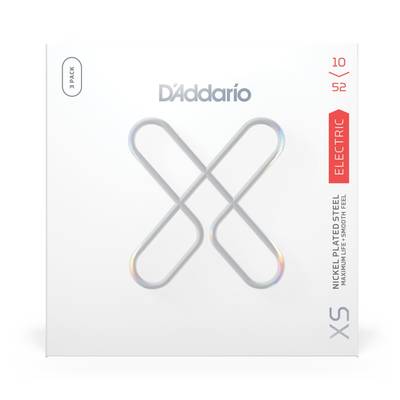 D'Addario XS ニッケルラウンドワウンド ライトトップヘビーボトム 010-052 XSE1052-3P ダダリオ エレキギター弦 3パックセット