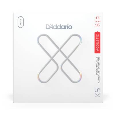 D'Addario XS フォスファーブロンズ ミディアム 013-056 XSAPB1356-3P ダダリオ アコースティックギター弦 3パックセット