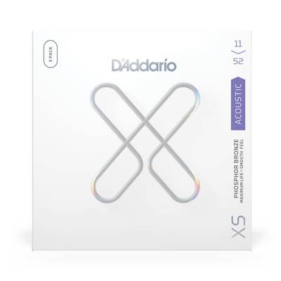D'Addario XS 80/20ブロンズ カスタムライト 011-052 XSABR1152-3P ダダリオ アコースティックギター弦 3パックセット