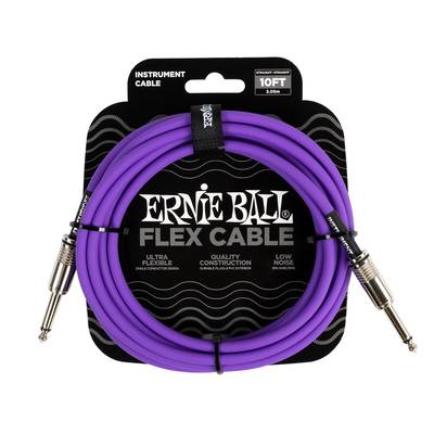 ERNiE BALL FLEX CABLE 10' SS PR フレックスケーブル 約3m パープル アーニーボール P06415
