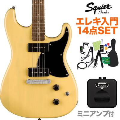 Squier by Fender Paranormal Strat-O-Sonic Vintage Blonde エレキギター初心者14点セット 【ミニアンプ付き】 ストラトソニック スクワイヤー / スクワイア 