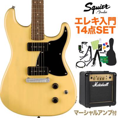 Squier by Fender Paranormal Strat-O-Sonic Vintage Blonde エレキギター初心者14点セット 【マーシャルアンプ付き】 ストラトソニック スクワイヤー / スクワイア 