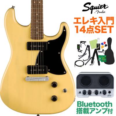 Squier by Fender Paranormal Strat-O-Sonic Vintage Blonde エレキギター初心者14点セット 【Bluetooth搭載ミニアンプ付き】 ストラトソニック スクワイヤー / スクワイア 