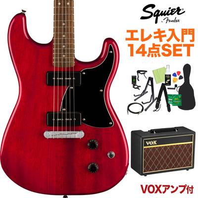 Squier by Fender Paranormal Strat-O-Sonic Crimson Red Transparent エレキギター初心者14点セット 【VOXアンプ付き】 ストラトソニック スクワイヤー / スクワイア 