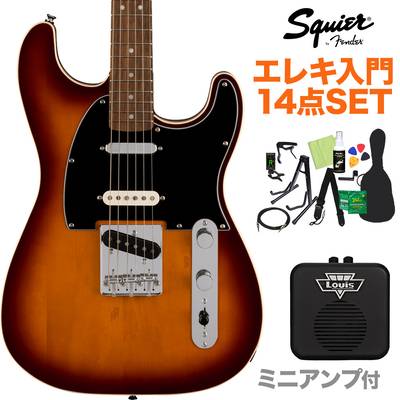 Squier by Fender Paranormal Custom Nashville Stratocaster Chocolate 2-Color Sunburst エレキギター初心者14点セット 【ミニアンプ付き】 ストラトキャスター スクワイヤー / スクワイア 