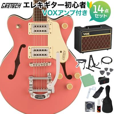 GRETSCH G2655T Streamliner Center Block Jr. Double-Cut with Bigsby Coral エレキギター 初心者14点セット【VOXアンプ付き】 グレッチ 