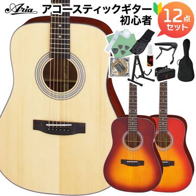 ARIA AD-211 アコースティックギター初心者12点セット トップ単板 アリア 