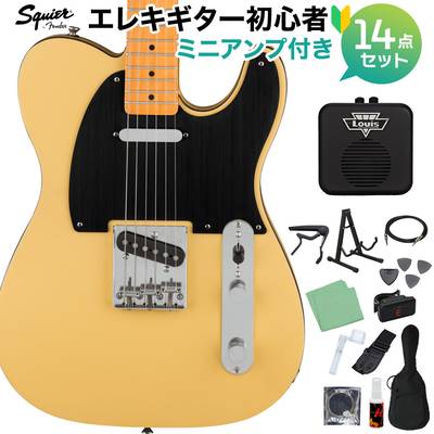Squier by Fender 40th Anniversary Telecaster Vintage Edition Satin Vintage Blonde エレキギター初心者14点セット 【ミニアンプ付き】 テレキャスター スクワイヤー / スクワイア 【数量限定】