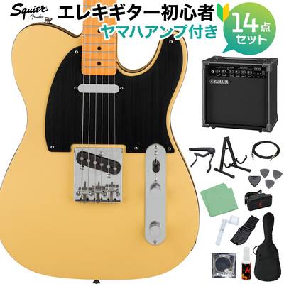 Squier by Fender 40th Anniversary Telecaster Vintage Edition Satin Vintage Blonde エレキギター初心者14点セット 【ヤマハアンプ付き】 テレキャスター スクワイヤー / スクワイア 【数量限定】