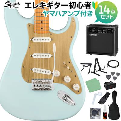Squier by Fender 40th Anniversary Stratocaster Vintage Edition Satin Sonic Blue エレキギター初心者14点セット 【ヤマハアンプ付き】 ストラトキャスター スクワイヤー / スクワイア 【数量限定】