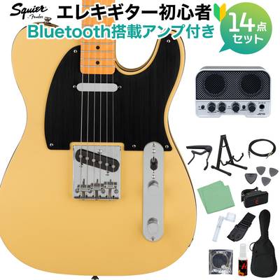 Squier by Fender 40th Anniversary Telecaster Vintage Edition Satin Vintage Blonde エレキギター初心者14点セット 【Bluetooth搭載ミニアンプ付き】 テレキャスター スクワイヤー / スクワイア 【数量限定】