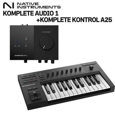 Native Instruments（NI） KOMPLETE AUDIO 1 + KOMPLETE KONTROL A25 オーディオインターフェイス ネイティブインストゥルメンツ 