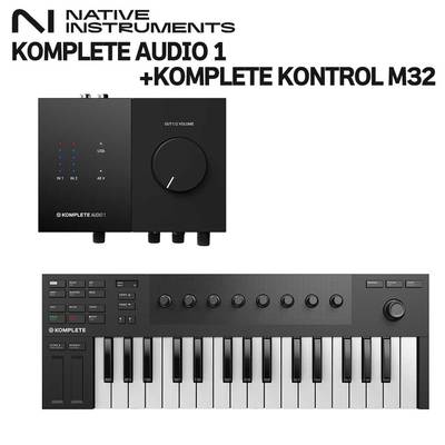 Native Instruments（NI） KOMPLETE AUDIO 1 + KOMPLETE KONTROL M32 オーディオインターフェイス ネイティブインストゥルメンツ 