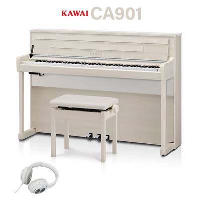 【5/6迄 7000円相当ヘッドホンプレゼント！】 KAWAI CA901A ホワイトメープル調仕上げ 電子ピアノ 88鍵盤 木製鍵盤 カワイ 【配送設置無料・代引不可】