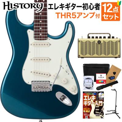 HISTORY HST-Standard/VC DLB エレキギター 初心者12点セット 【THR5アンプ付き】 日本製 ストラトキャスタータイプ ヒストリー 