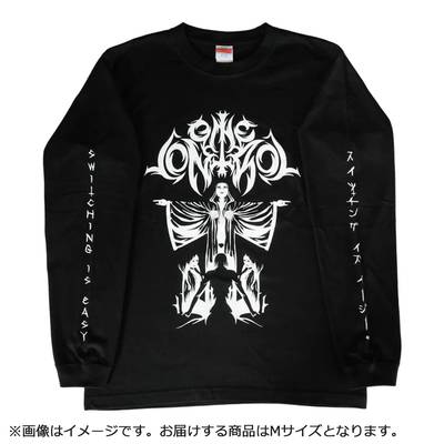 One Control デスメタル風ロゴ ブラック ロングTシャツ Mサイズ ワンコントロール 