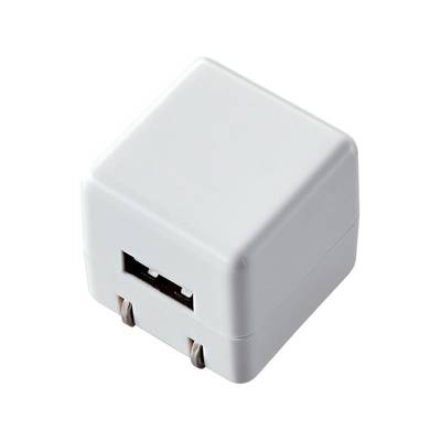 ELECOM AVS-ACUAN007 WH ホワイト USB電源アダプター キューブ型AC充電器 5V・1A 10年使える長寿命 エレコム 