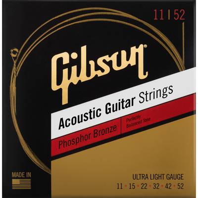 Gibson SAG-PB11 Phosphor Bronze アコースティックギター弦 Ultra-Light Gauge 011-052 ギブソン 