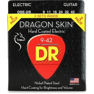 DR DRAGON SKIN DSE-2/9 2PACK Extra Light 009-042 エレキギター コーティング弦【２セットパック】 