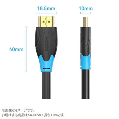 VENTION HDMI Cable 3M Black ベンション AA-0058 