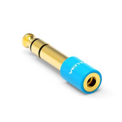 VENTION 6.5mm Male to 3.5mm Female Audio Adapter Blue ベンション VA-6661 