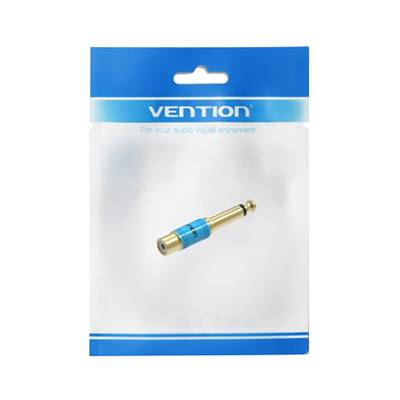VENTION 6.5mm Male to RCA Female Audio Adapter Gold ベンション VD-6722 