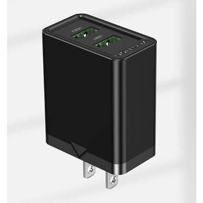VENTION Two-Port USB(A+A) Wall Charger (18W/18W) JP-Plug Black ベンション FB-8494 