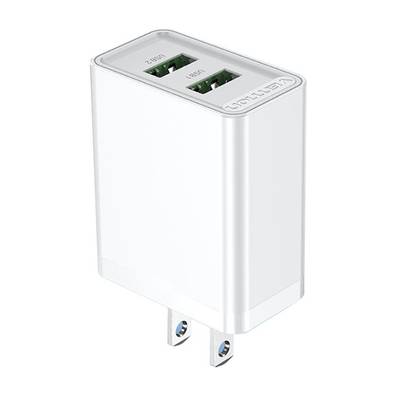 VENTION Two-Port USB(A+A) Wall Charger (18W/18W) JP-Plug White ベンション FB-8500 