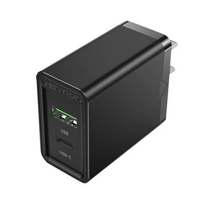 VENTION Two-Port USB(A+C) Wall Charger (18W/20W) JP-Plug Black ベンション FB-8517 