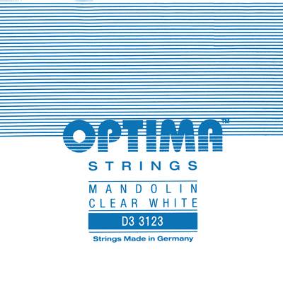 OPTIMA D3 No.3123 CLEAR WHITE 2本入り D 3弦 マンドリン弦 スペシャルポリッシュ 巻線細め オプティマ 