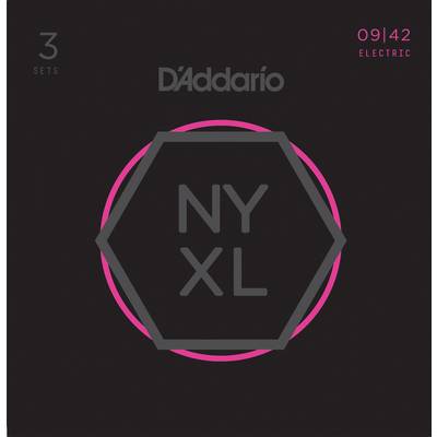 D'Addario NYXL0942-3P 09-42 スーパーライト 3セット ダダリオ エレキギター弦 お買い得な3パック