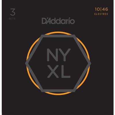 D'Addario NYXL1046-3P 10-46 レギュラーライト 3セット ダダリオ エレキギター弦 お買い得な3パック