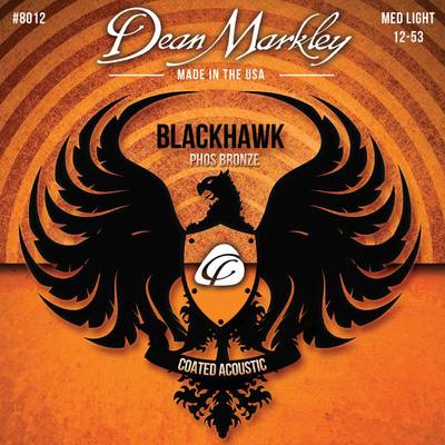 Dean Markley BLACK HAWK COATED Phos-Bronze ミディアムライト 012-053 DM8012 ディーンマークレイ アコースティックギター弦