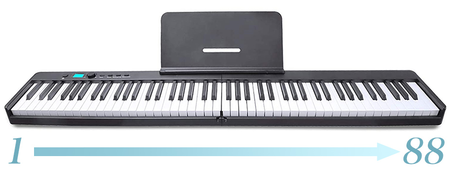 折りたたみ電子ピアノ 88鍵盤 キーボード BORA SBX20 ブラック X