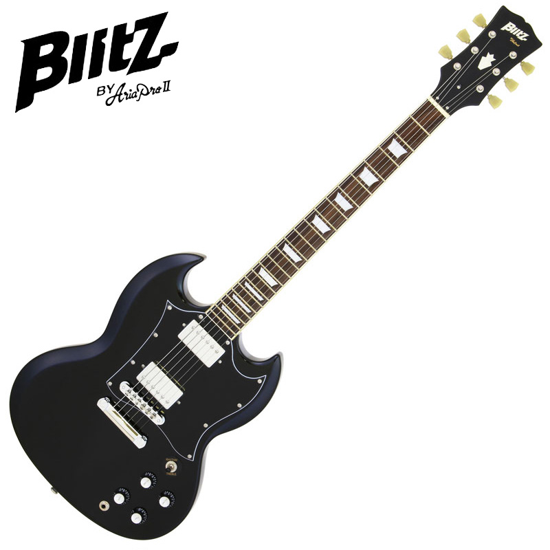 Blitz by AriaProII BSG-STD BK SGタイプ ブラック エレキギターBSGSTD ブリッツ 【 新所沢パルコ店 】