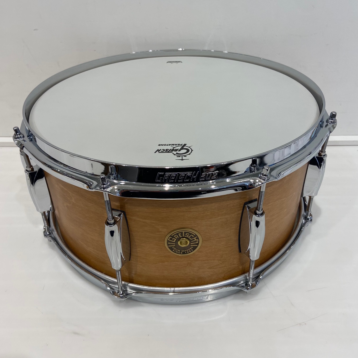 GRETSCH GKSL-6514S-8CL Broadkaster 6.5X14 Satin Natural Snare Drum