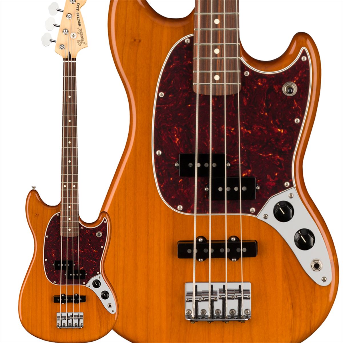 Fender Player Mustang Bass PJ Pau Ferro Aged Natural エレキベース