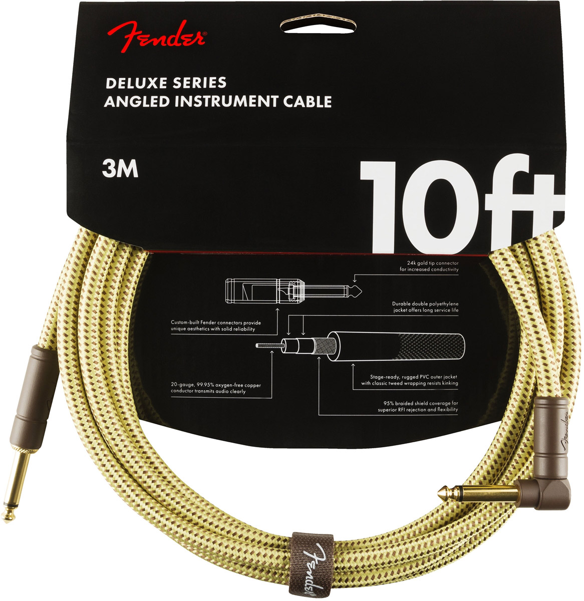 Fender DELUXE TWEED CABLE 10ft Tweed シールド 3m ストレート-L フェンダー 【 札幌パルコ店 】 |  島村楽器オンラインストア