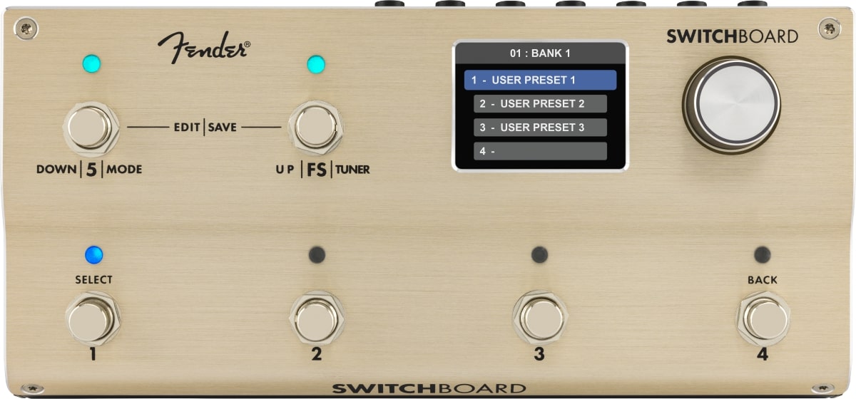 Fender  SWITCHBOARD EFFECTS OPERATOR500のユーザープリセット領域