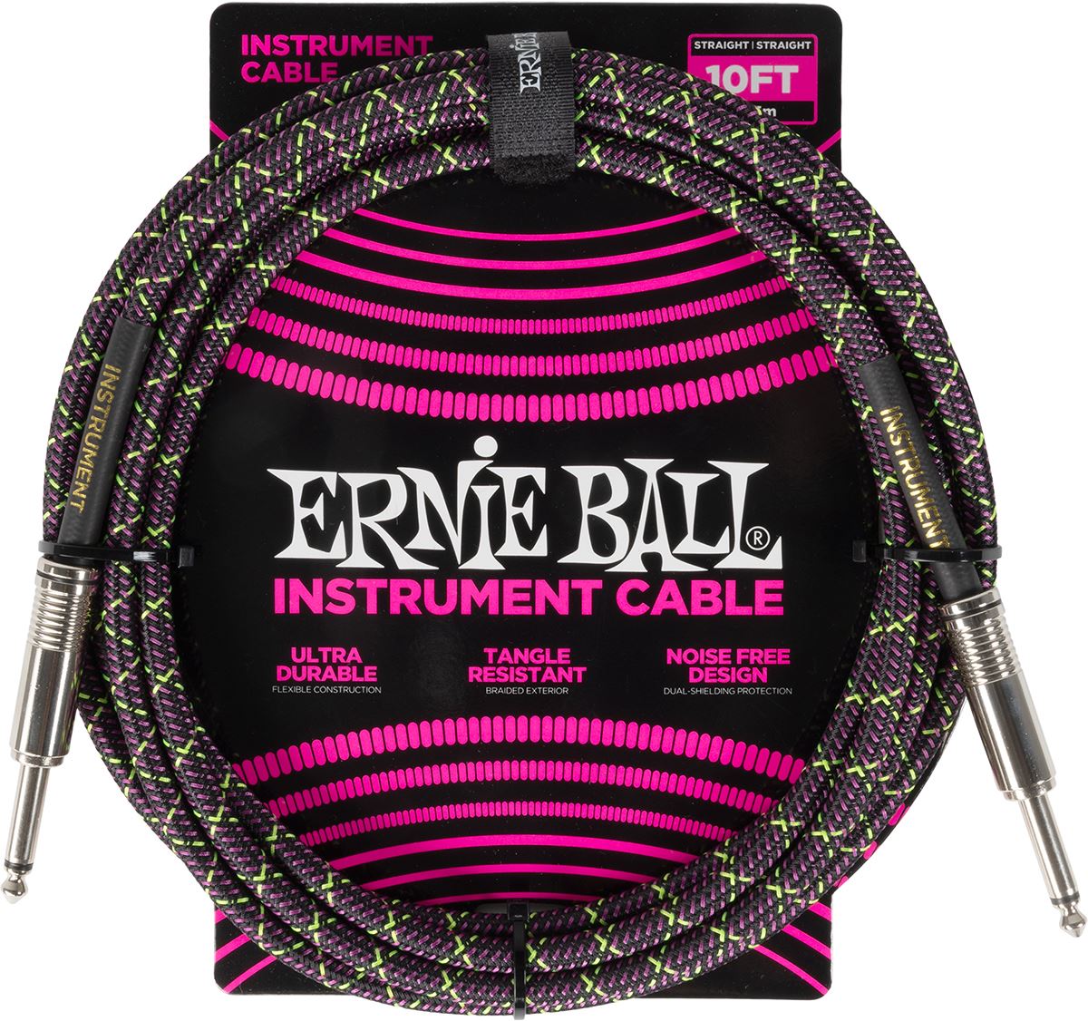 ERNiE BALL P06427 10ft Purple Python シールド S/S 約3.05ｍBraided Instrument  Cable アーニーボール 【 札幌パルコ店 】