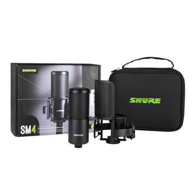 SHURE  SM4 Home Recording Microphone Kit (ショックマウント・ポップフィルター付きセット) ホームレコーディング用マイクロホンキットSM4-K-KIT-J シュア 【 札幌パルコ店 】