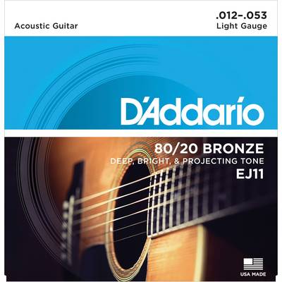 D'Addario EJ40 シルク&スチール コンパウンド弦 11-47 ライト