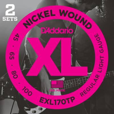 D'Addario EXL170TP EXL170TP XL Nickel Twin Packs / 2 Sets Long ダダリオ  【成田ボンベルタ店】